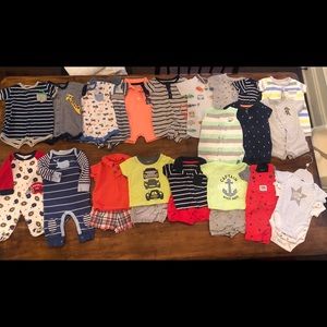 Lot of boy newborn clothes
